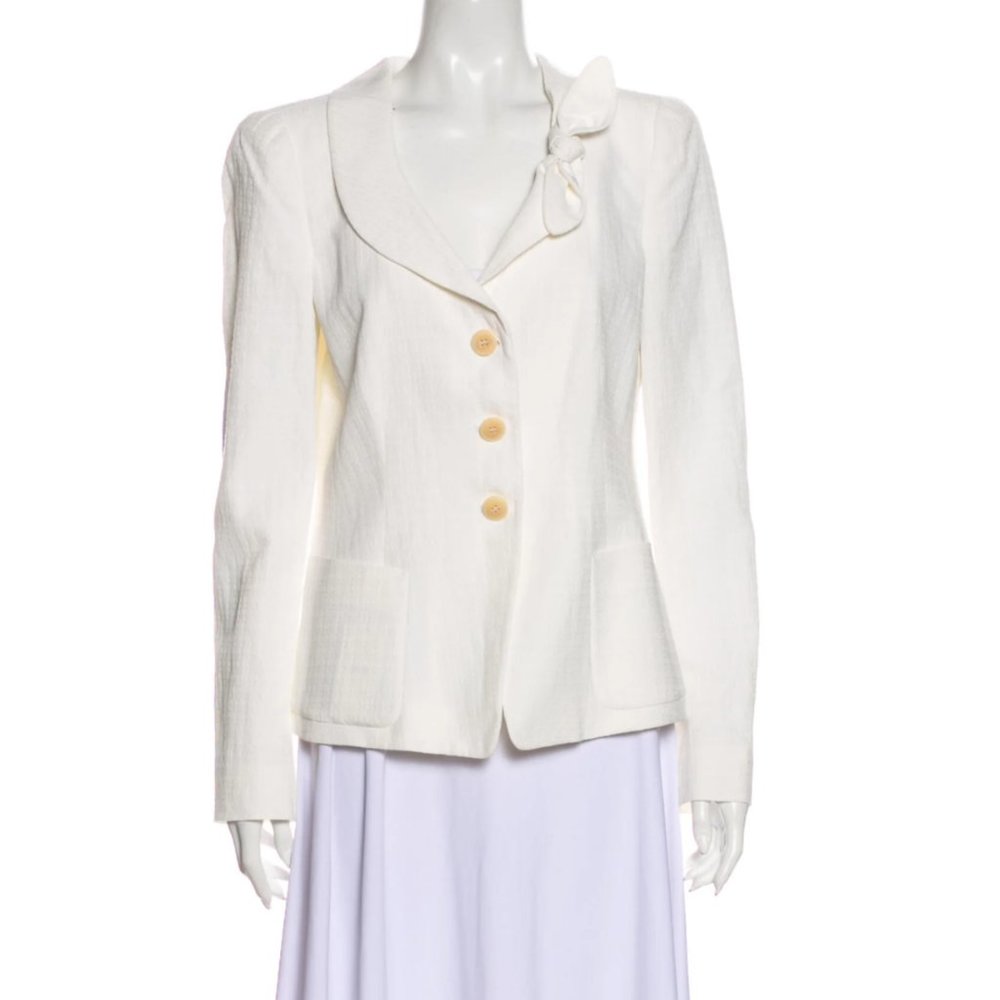 ARMANI COLLEZIONI SHAWL-LAPEL BUTTON-UP BLAZER